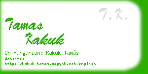 tamas kakuk business card