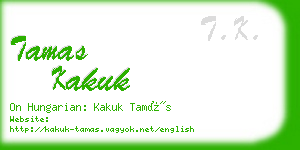 tamas kakuk business card